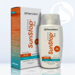 Protector solar que cubre ampliamente el espectro UVA/UVB/IR/VISIBLE, resultado de la unión de 5 filtros químicos.